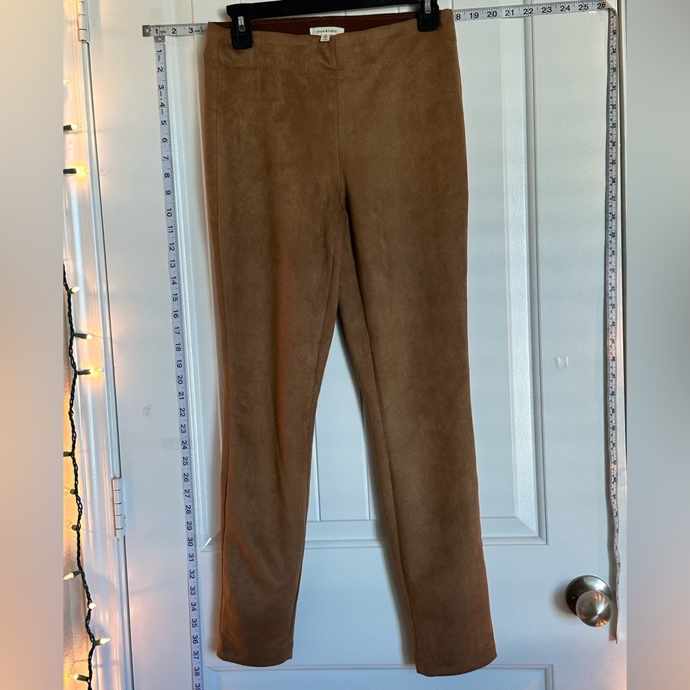 Never Worn SM-Max Studio Tan Suede Trousers